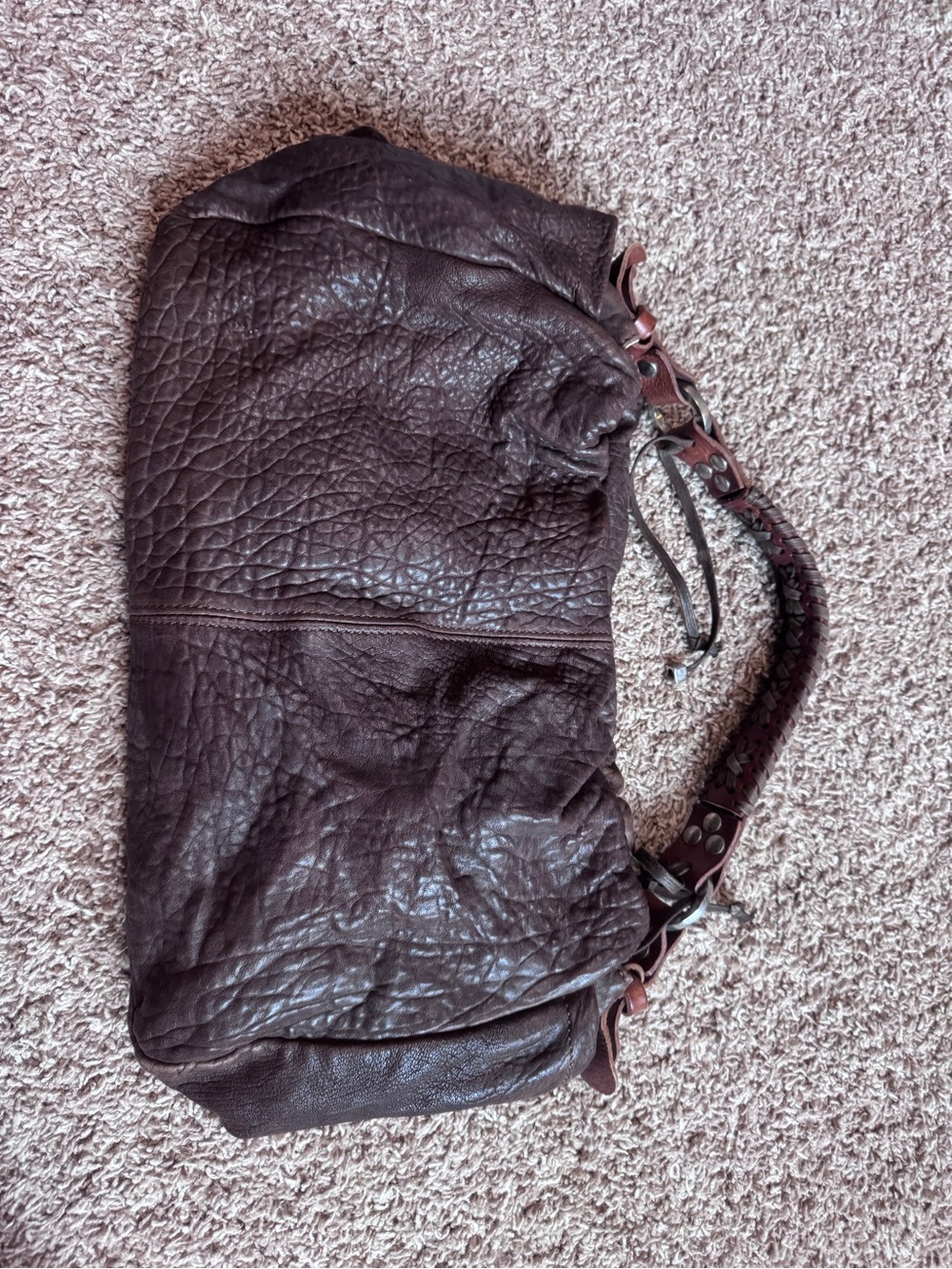 Sundance Dark Brown Leather Shoulder Bag